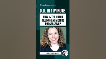 How is the Orton-Gillingham Method PROGRESSIVE?  #ortongillingham #literacy #flyingcatacademy #og