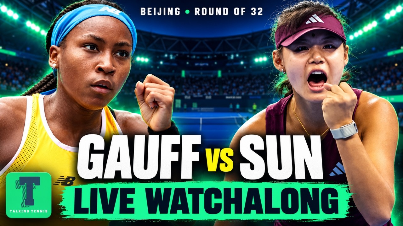Coco Gauff vs Sun Xinran | WTA Beijing Round of 32 | LIVE WATCHALONG