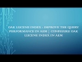 Oak lucene index  improve the query performance in aem  how to configure oak lucene index in aem