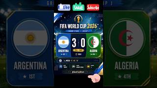 🇦🇷 🇩🇿 Today Argentina Vs Algeria Match Score ( 03-00 ) #argentina #algeria #fifa #match #shorts