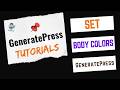 How to Set Body Colors in GeneratePress