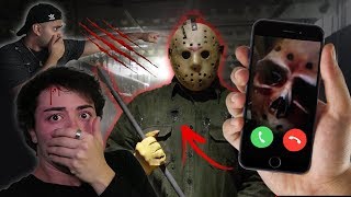 CALLING JASON VORHEES ON FACETIME!! (HE ANSWERED) KILLER FROM FRIDAY THE 13TH *he cut my bestfriend*