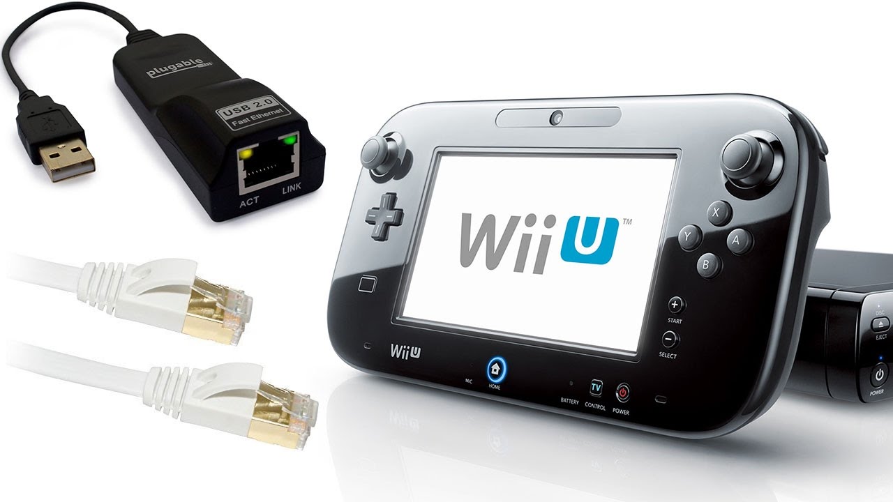 How To Connect Wii U Ethernet Adapter Lan Wired Youtube