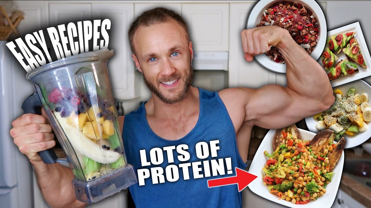 FULL DAY OF EATING | PLANT PROTEIN FOR MUSCLES! - YouTube