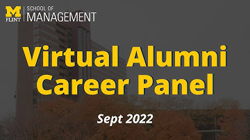 UM-Flint School of Management September 2022 Alumni Career Panel