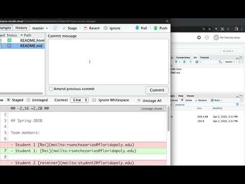 Update README in RStudio