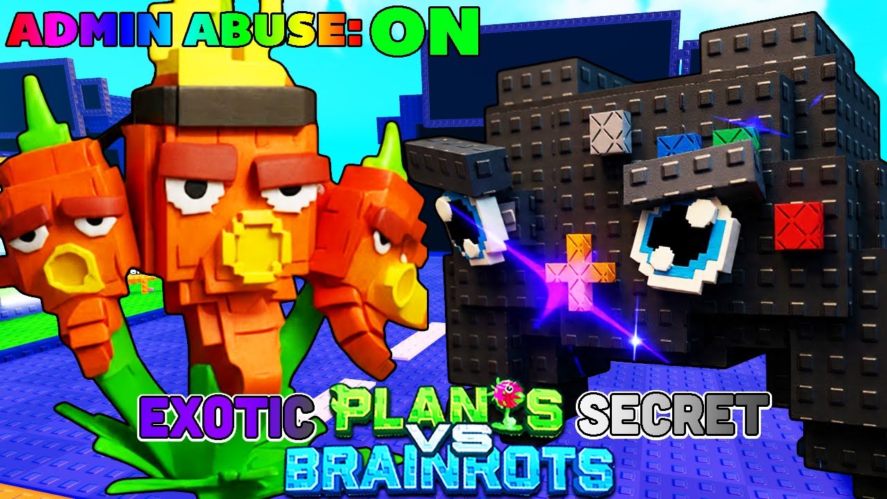 PLANTS VS BRAINROT ADMIN ABUSER COM NOVOS BRAINROT, MAX REBIRTH E SHINY CARTS DE GRAÇA!