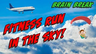 Fitness Run In The Sky - Brain Break - Fitness Fun - Exercise - Airplanes and Skydivers screenshot 4