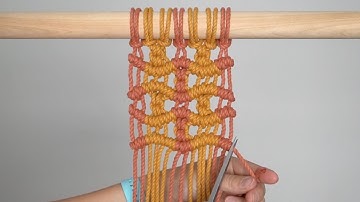 DIY Macrame Tutorial: Multi-Coloured Pattern using Endless Falls Knot and Double Half Hitch Knot!