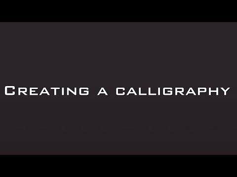 Creating A Calligraphy Text In 2 Minutes 