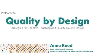 Welcome to Quality by Design
