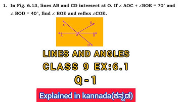in fig 6.13 lines ab and cd intersect at o