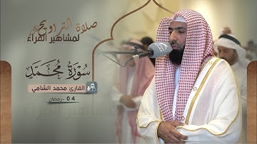 صلاة التراويح 04 رمضان || القارئ محمد الشامي || سورة محمد