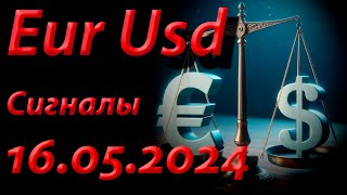 Eur Usd, Сигнал 16.05.2024. Прогноз форекс. Трейдинг, торговые рекомендации.