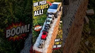 1 Push = TOTAL CHAOS 😱 RC Cars Domino Crash!