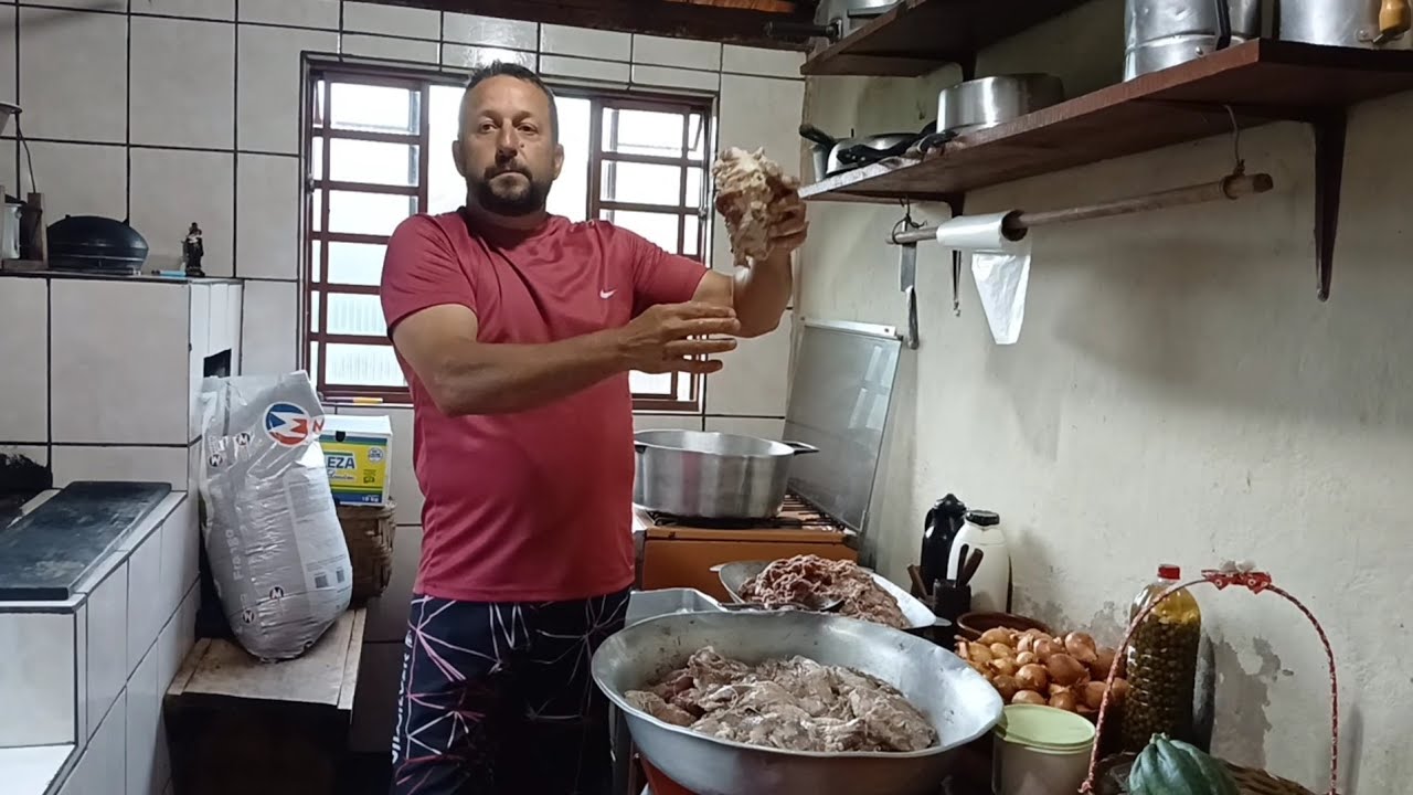 Carne de porco caipira uma receita especial de lombo cheio com MasterChef da roça Evaldo pt2