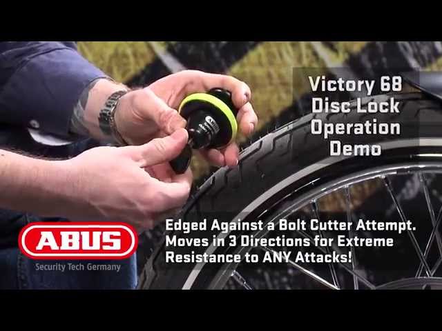 ABUS GRANIT VICTORY X-PLUS 68 ROLL UP DISC LOCK Operational Demo