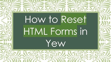 How to Reset HTML Forms in Yew