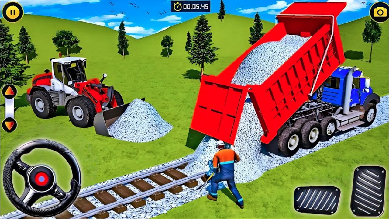 Railroad Builder Simulator 3D - Highway Excavator Construction JCB - Android GamePlay