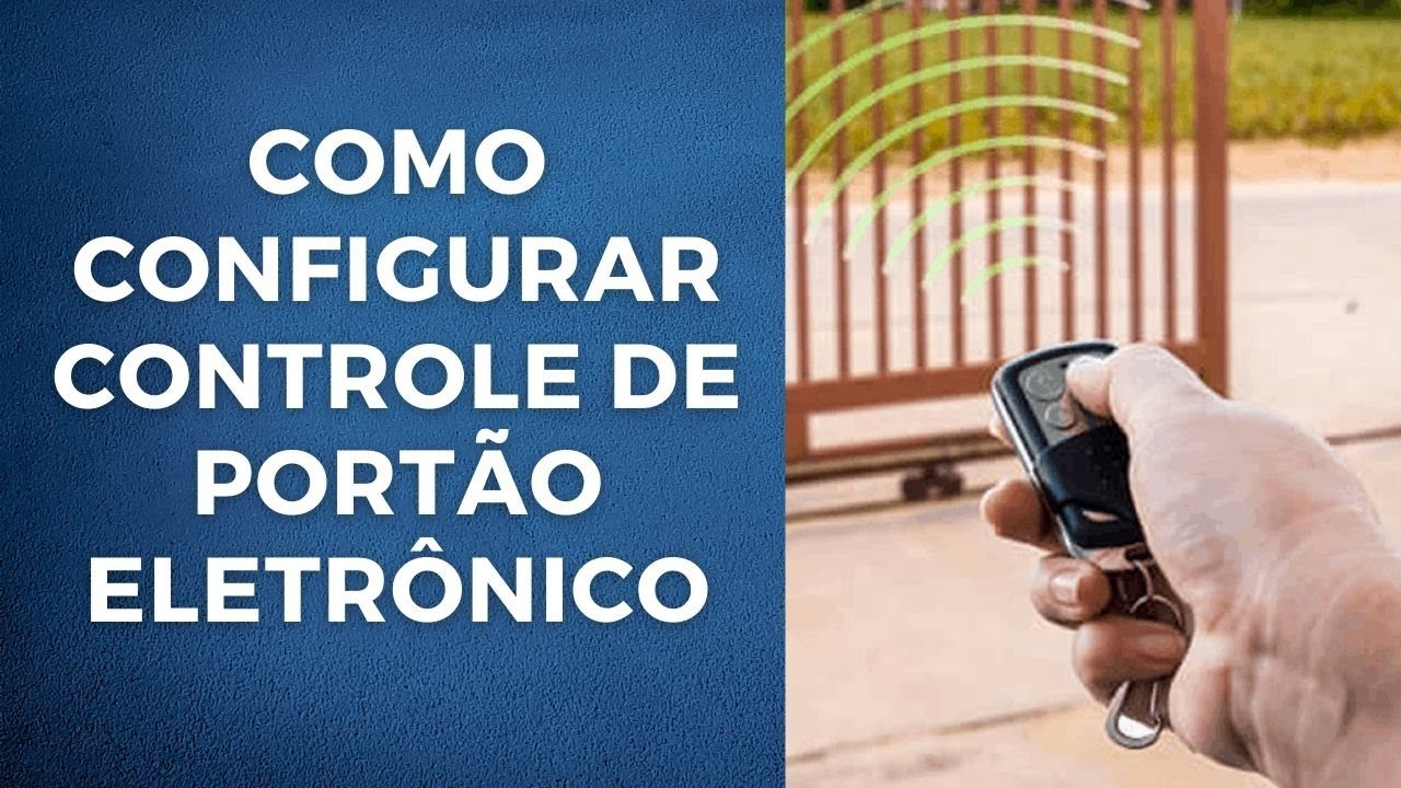 Como configurar controle de portão eletrônico - YouTube