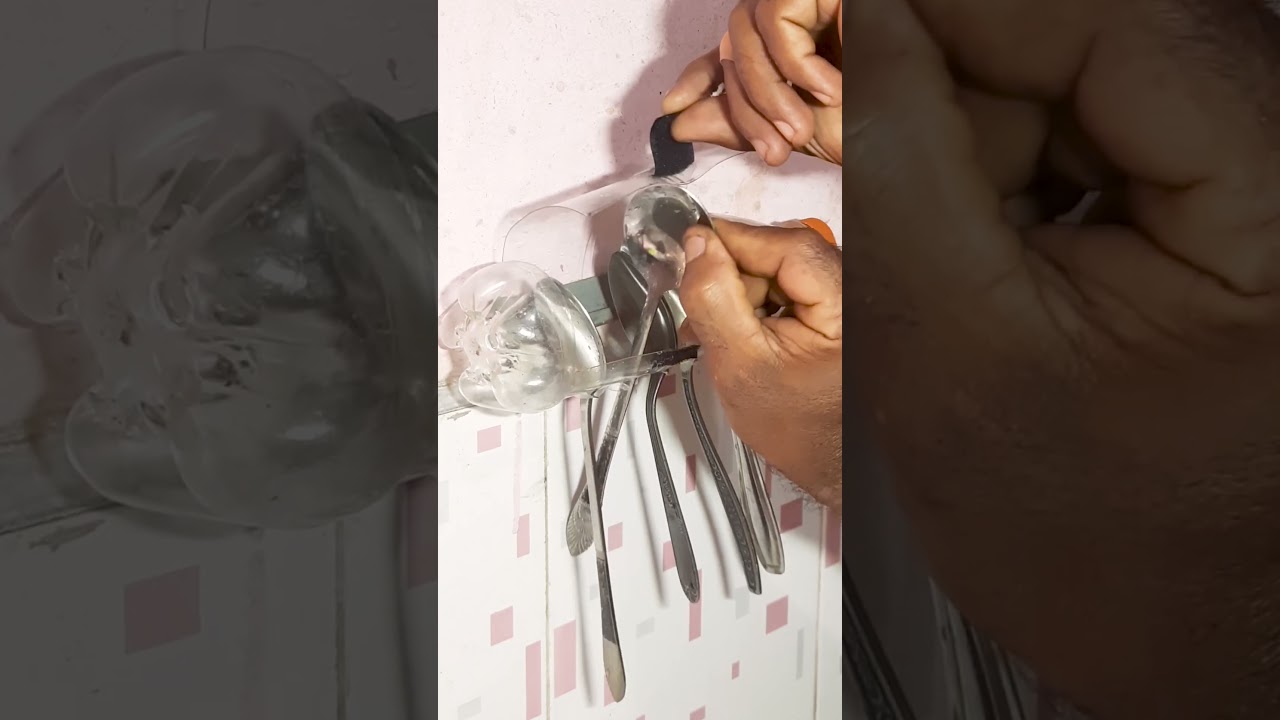 insect-proof spoon holder using plastic bottle 