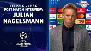 Rb leipzig manager, julian nagelsmann, discusses the shut out loss to
psg and feeling of just missing getting championship. stream every
uefa cham...