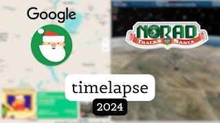 2024 Google & NORAD Santa Tracker Timelapse
