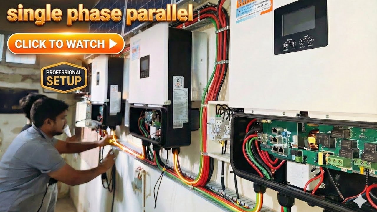 18KW Lux power Gen2 model hybrid inverter parallel full installation commissioning 