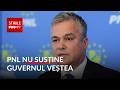 PNL a decis să nu susțină Guvernul Veștea