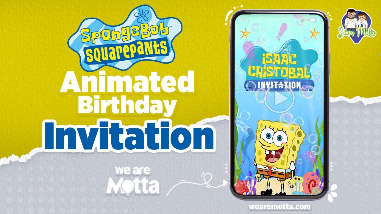 Spongebob's Invitation 🧽SpongeBob SquarePants Birthday