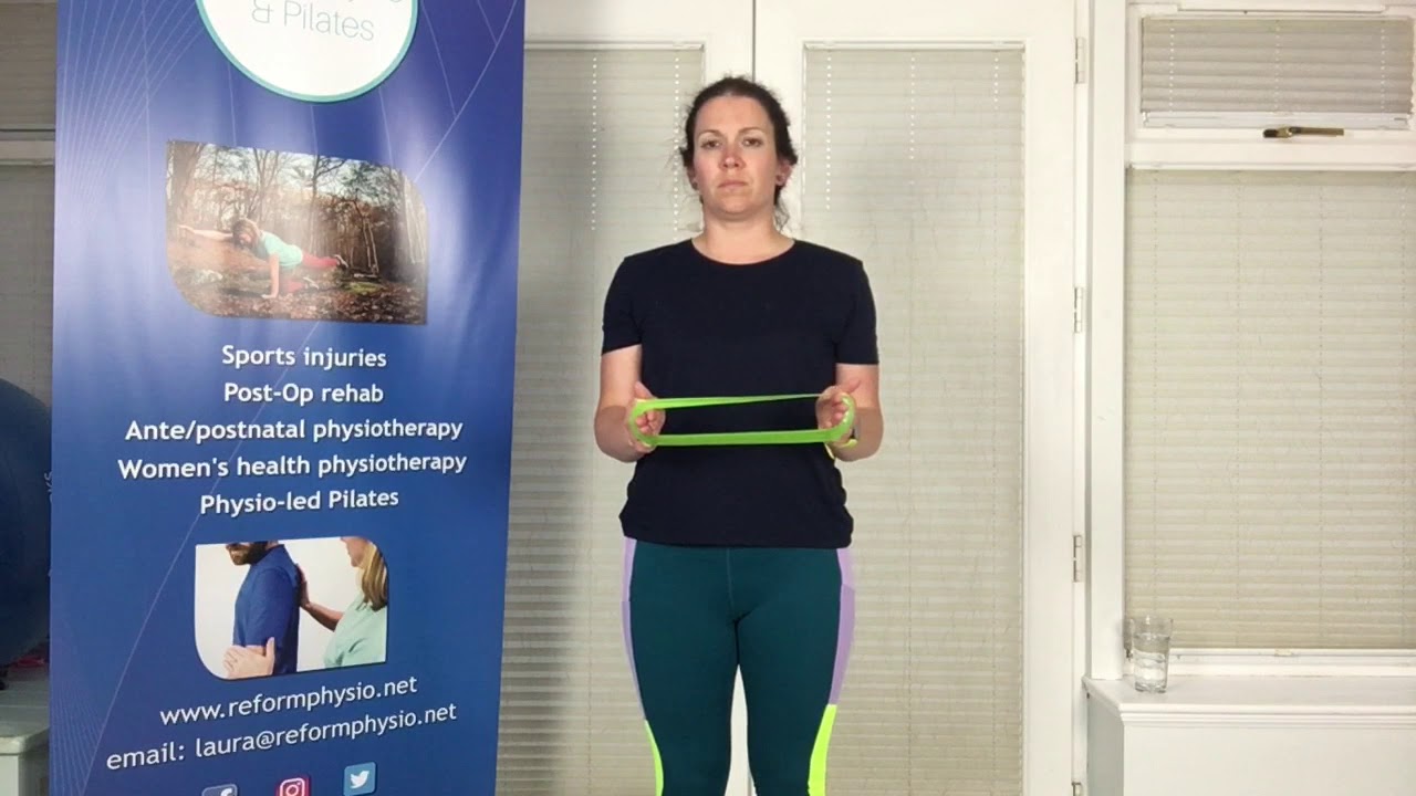 Shoulder external rotation with resistance band - YouTube