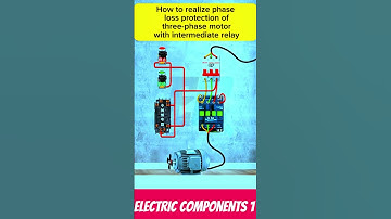 How to Realize phase lose protection of three phase motor with intermediate relay #phasethree