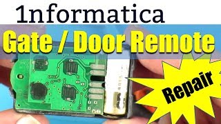 Gate / Garage Remote Control Repair Fix