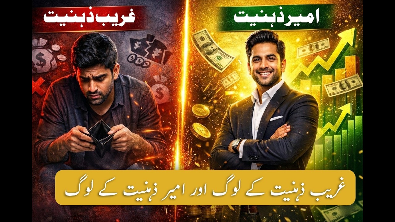 غریب ذہنیت vs امیر ذہنیت | کامیاب لوگ مختلف کیوں سوچتے ہیں؟ | Rich vs Poor Mindset Urdu
