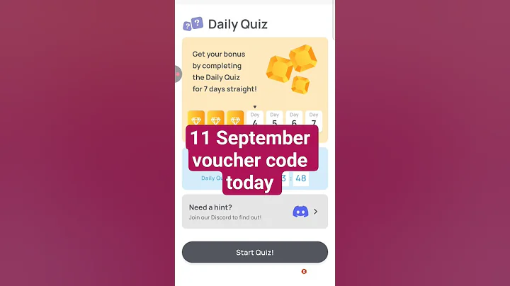 Xenea Wallet Voucher code 11 September|| Xenea Wallet daily Quiz answer #xeneadailyquiz #shorts