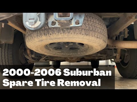 How To Remove 2000 - 2006 Chevy Suburban Spare Tire - Jack Location - Change Flat Tire Chevrolet