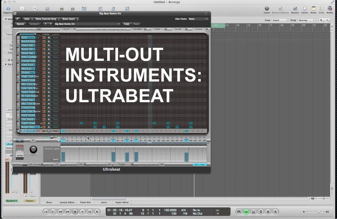 Using MultiOutput Instruments (Ultrabeat) YouTube