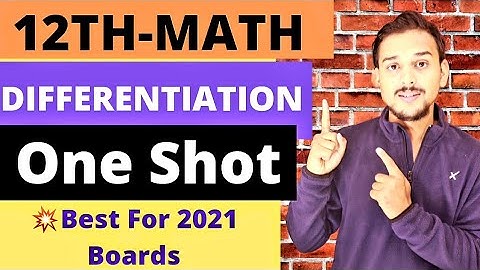 Diffrentiation One Shot Class 12 Math [1]Continuity & Differentiability Chapter 5
