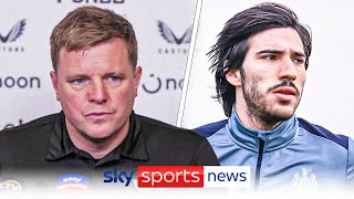 Eddie Howe reacts to Sandro Tonali receiving two-month suspended ban for breaching FA betting rules