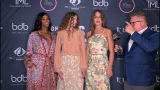 Three models wear NKN NEKANE at Art Hearts Fashion LAFW