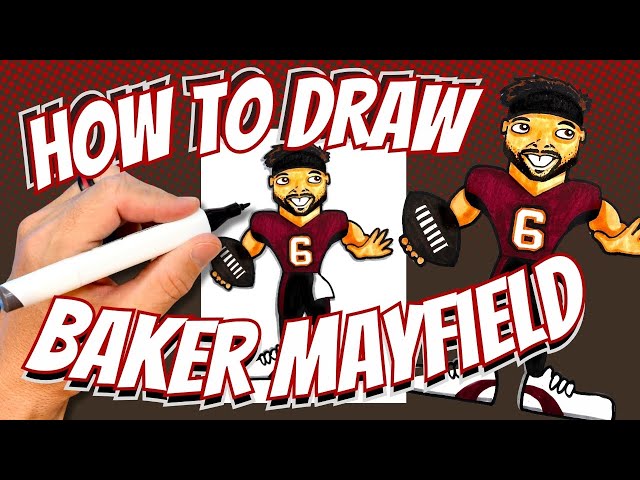 How to Draw Baker Mayfield for Kids