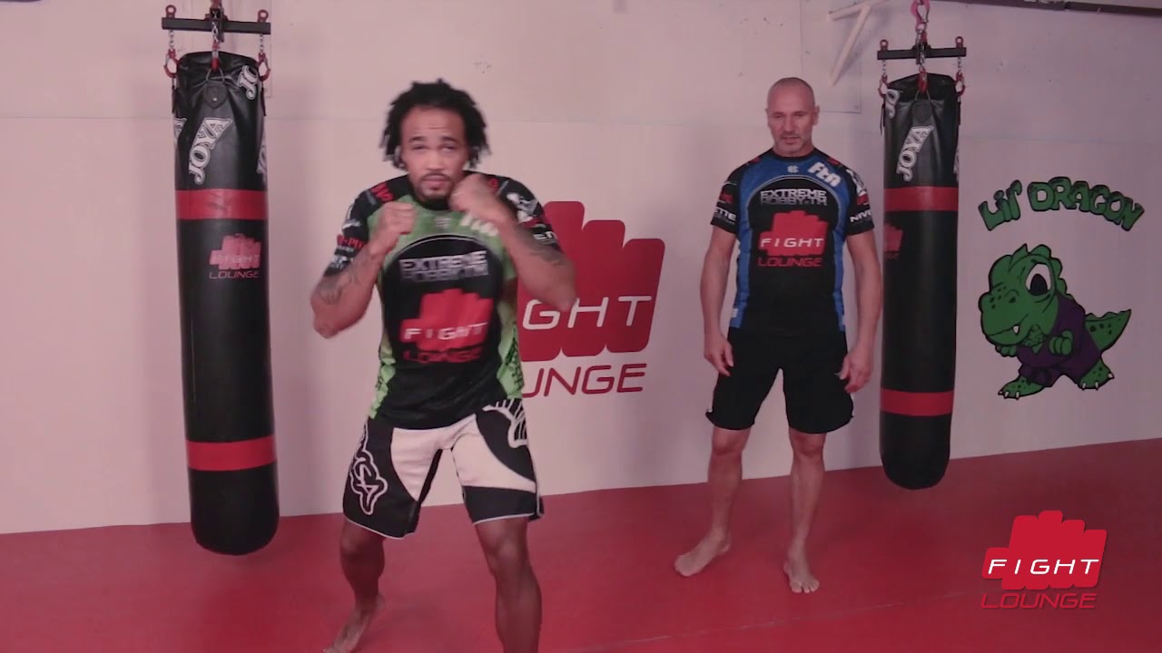 Fight Lounge Thaiboxen Kombinationen mit Abschluss Kick