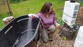 Hot Tub!!! Rubbermaid 100 gallon Stock Tank & Propane on Demand hot water!