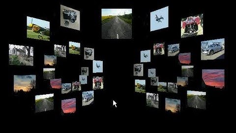 Double conic helix photo browsing