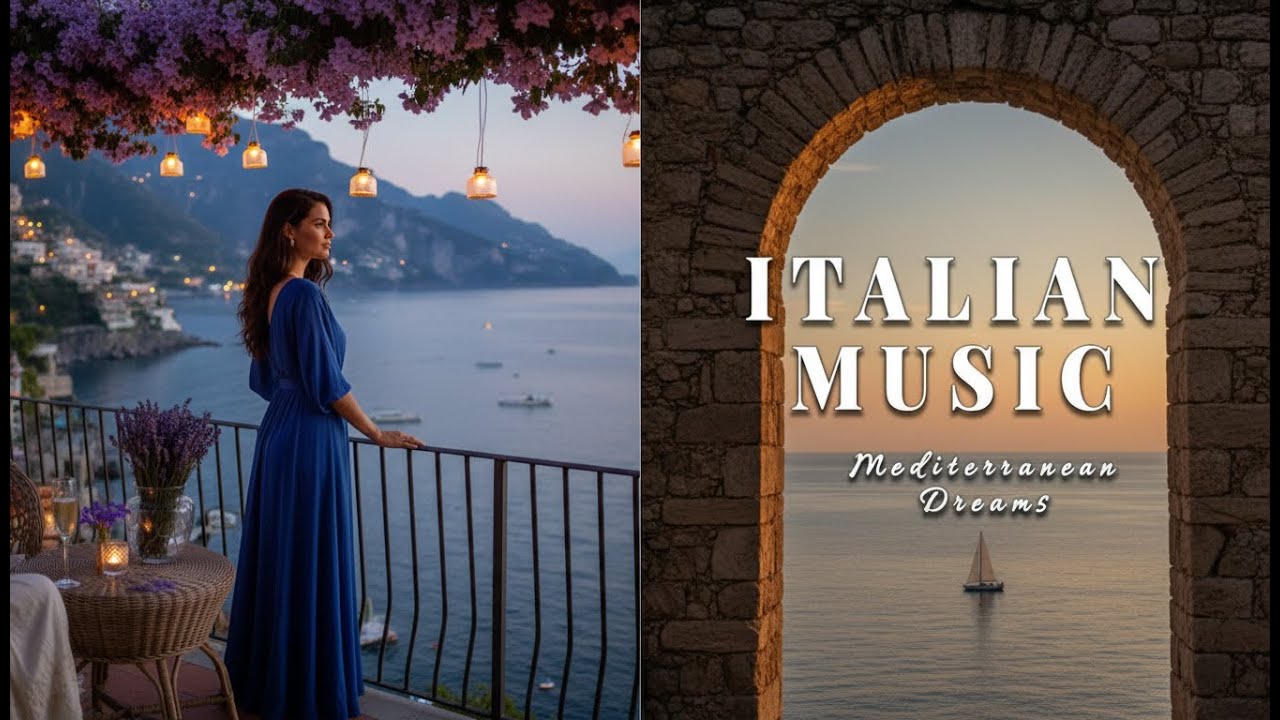 🎶 Italian Vibes & Mediterranean Music 🎶 Nonstop Scenic Amalfi Coast & Portofino Relaxation