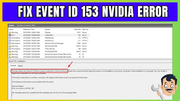 Fix Event ID 153 – nvlddmkm Not Found” Error in Windows