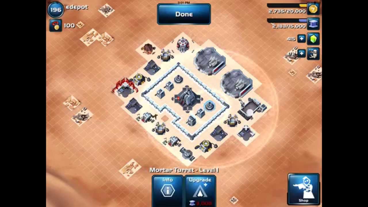 Star Wars Commander Best Level 3 Hq Base Layout Youtube