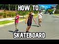 How to skateboard for beginners how to push turn and stop