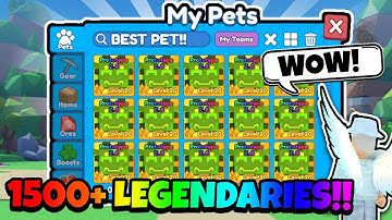 😱BEST *1500 PETS* Limited Legendary Inventory In Whole Game! (Roblox Mining Simulator 2)