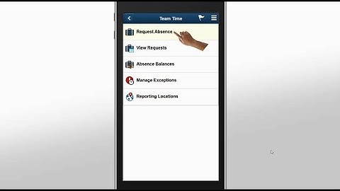 PeopleSoft Mobile Absence and Time and Labor